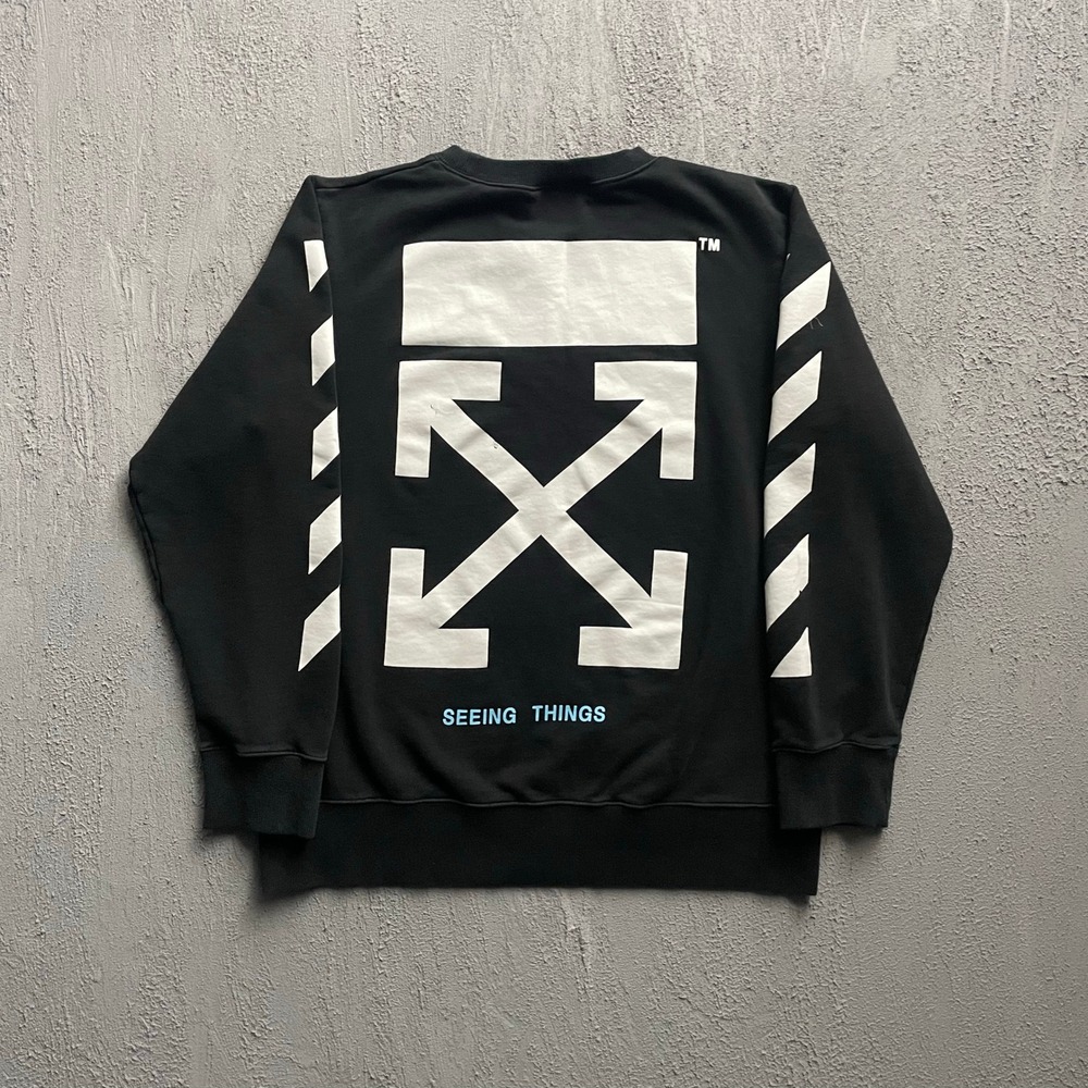 Off-White Seeing Things Sweatshirt Mens medium Black
